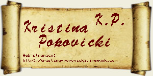 Kristina Popovicki vizit kartica